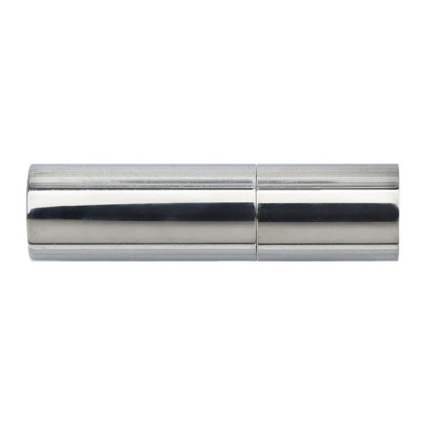 Clasps, Tube 26mm, Fits 6mm Cord, Silver Tone (1 Set) Online Sale