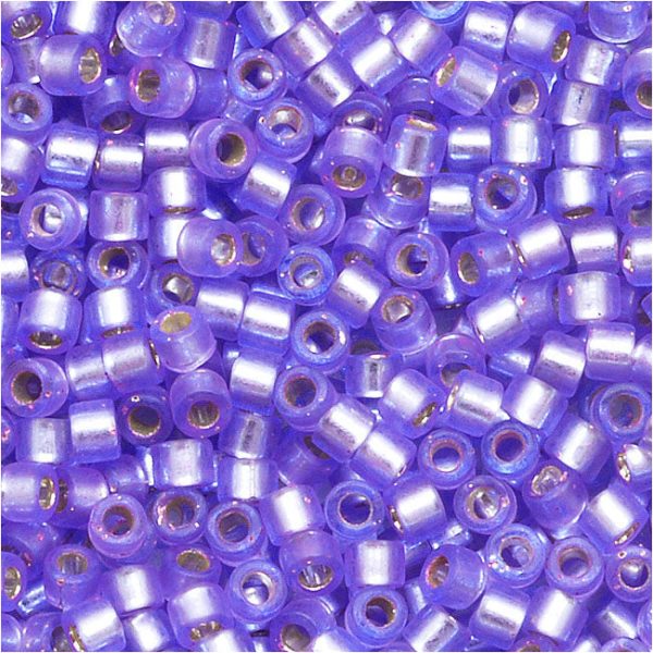 Miyuki Delica Seed Beads, 11 0 Size, Silver Lined Purple Semi Matte DB694 (2.5  Tube) For Cheap