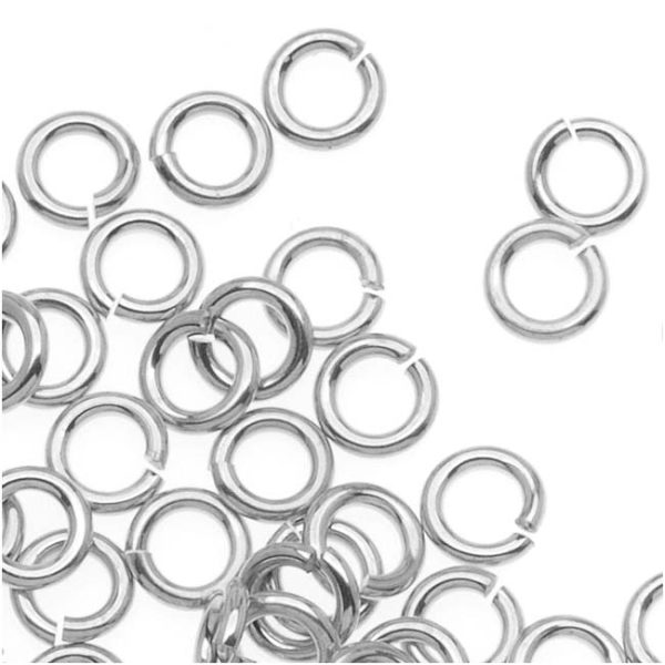 Silver Plated JUMPLOCK Jump Rings 4mm Diameter 20 Gauge Thick (100 pcs) Sale