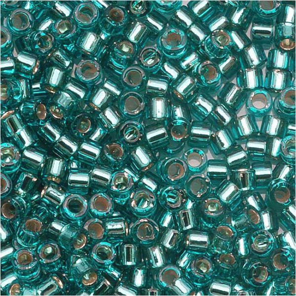 Miyuki Delica Seed Beads, 11 0 Size, Silver Lined Caribbean Teal DB1208 (2.5  Tube) Sale