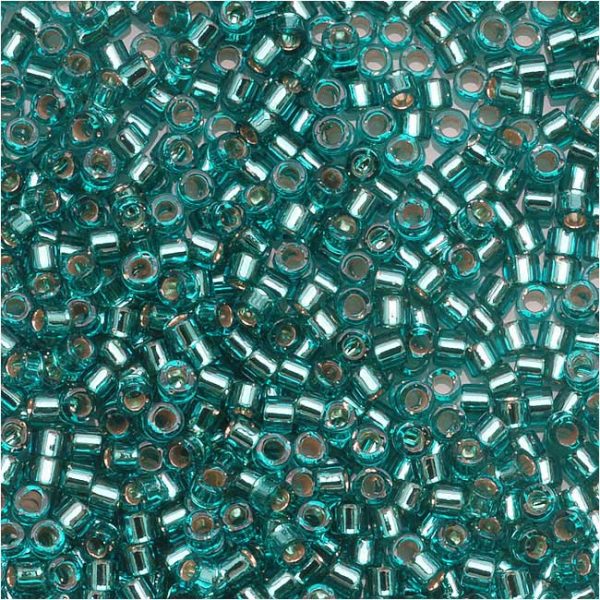 Miyuki Delica Seed Beads, 11 0 Size, Silver Lined Caribbean Teal DB1208 (2.5  Tube) Sale - Image 2