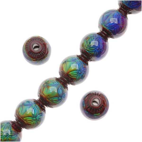 Mirage Color Changing Mood Beads - Round Ruby 12mm Diameter (2 pcs) Supply - Image 2