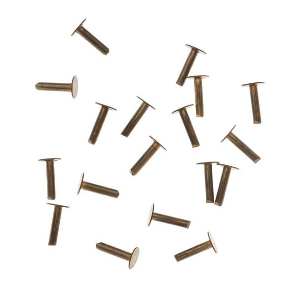 Vintaj Natural Brass, 1 4 Inch Nail Head Rivets for Leather (20 Pieces) on Sale - Image 2