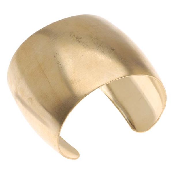Solid Brass Domed Cuff Bracelet Base 49mm Wide (1 Piece) Online now