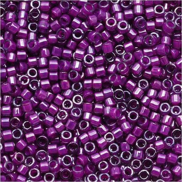 Miyuki Delica Seed Beads, 11 0 Size, Magenta Lined Pale Blue DB281 (2.5  Tube) Sale - Image 2