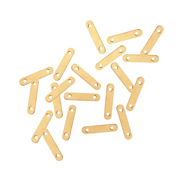 22K Gold Plated 8mm Bead Double Strand Spacer Bar 11.5mm Long (20 pcs) Online - Image 2