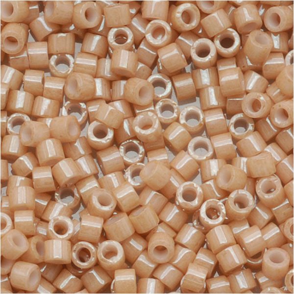 Miyuki Delica Seed Beads, 11 0 Size, Opaque Tan Luster DB208 (2.5  Tube) on Sale