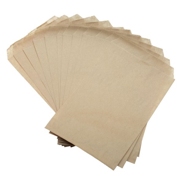 Paper Gift Bags, for Jewelry and Crafts 6 x 4 Inches, Kraft Brown (100 Pieces) Sale - Image 2