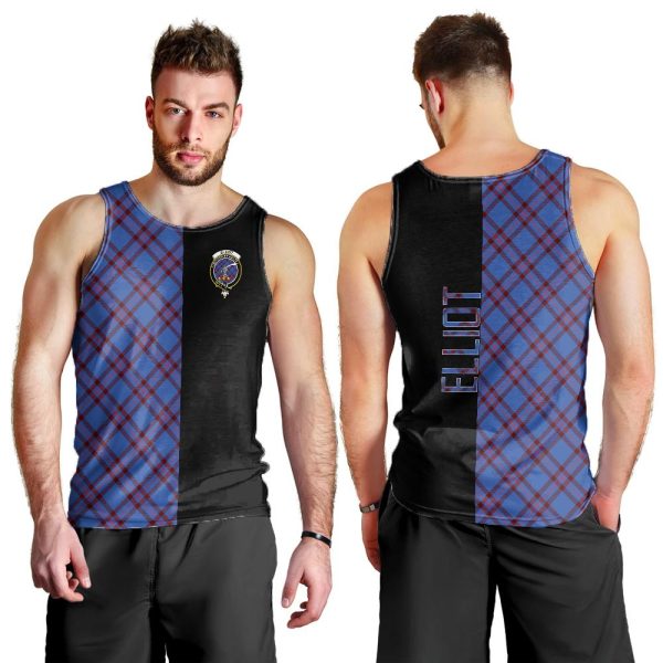 Elliot Modern Tartan Crest Men s Tank Top - Cross Style Sale - Image 2