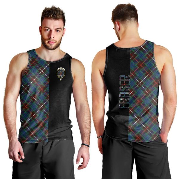 Fraser Hunting Ancient Tartan Crest Men s Tank Top - Cross Style Sale - Image 2