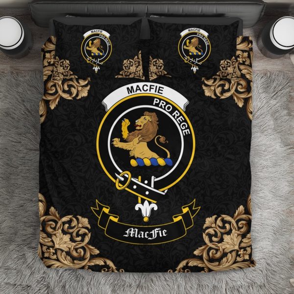 MacFie (of Dreghorn) Crest Black Bedding Set Cheap