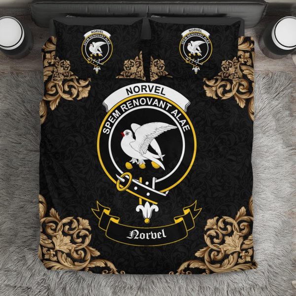 Norvel (or Norvill) Crest Black Bedding Set Supply