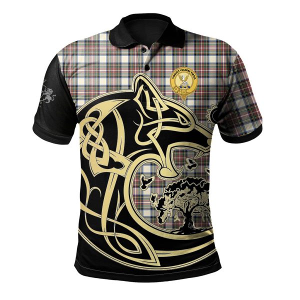 Stewart Dress Ancient Tartan Polo Shirt Viking Wolf For Sale