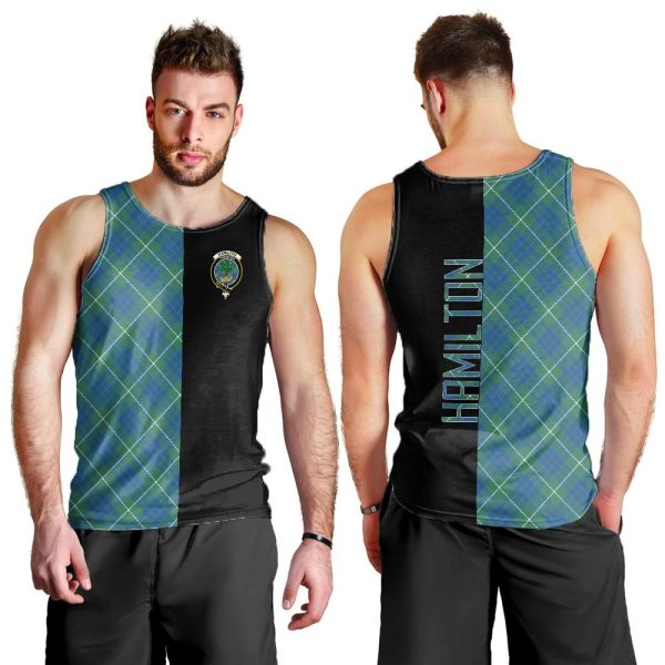 Hamilton Hunting Ancient Tartan Crest Men s Tank Top - Cross Style Online Hot Sale - Image 2