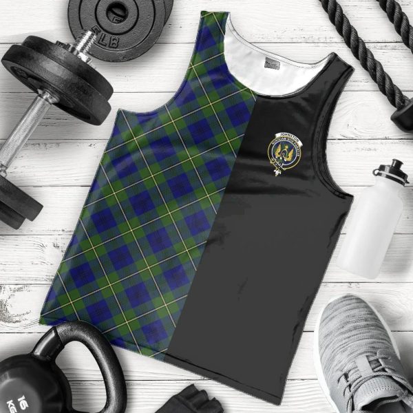Johnston Modern Tartan Crest Men s Tank Top - Cross Style Sale