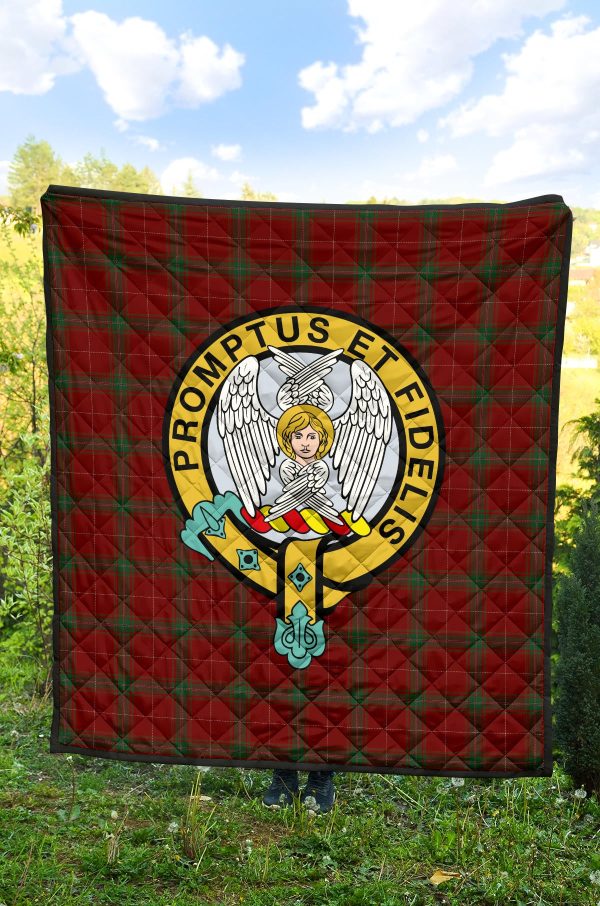 Carruthers Family Tartan Official Crest Premium Quilt Online Sale - Image 4