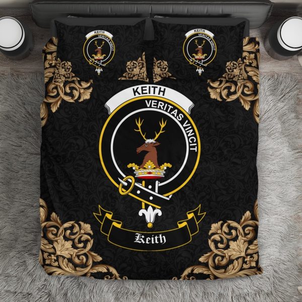 Keith Crest Black Bedding Set For Cheap
