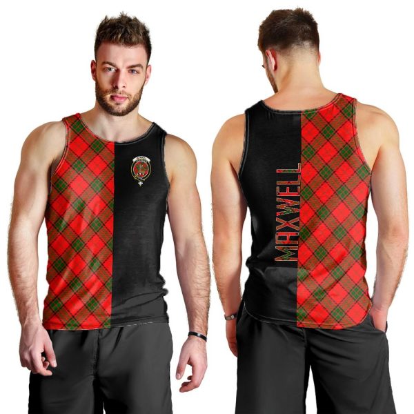 Maxwell Modern Tartan Crest Men s Tank Top - Cross Style For Sale - Image 2