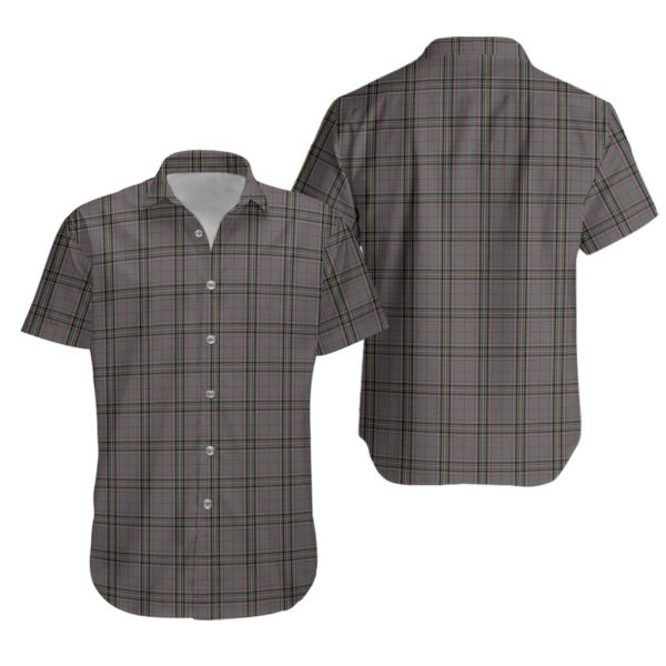 Stewart Grey Tartan Hawaiian Shirt Online now