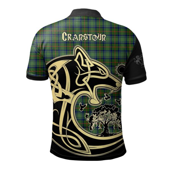 Cranstoun Tartan Polo Shirt Viking Wolf Hot on Sale - Image 2