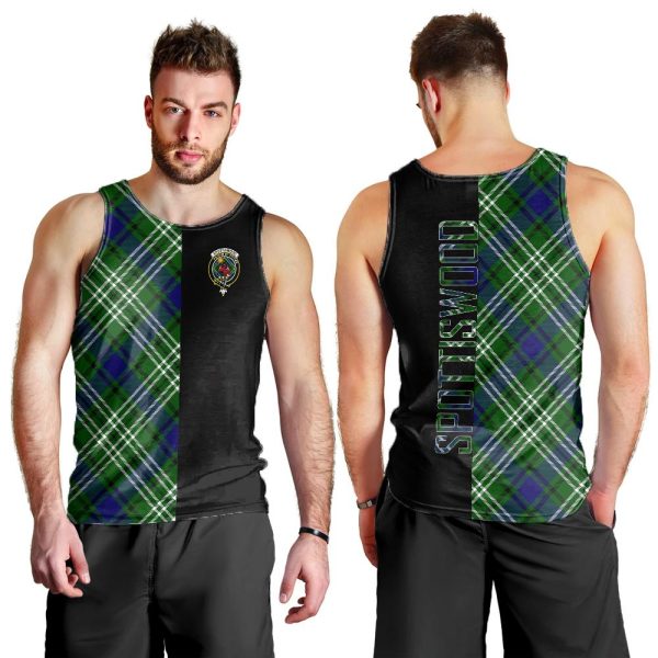 Spottiswood Tartan Crest Men s Tank Top - Cross Style Fashion - Image 2