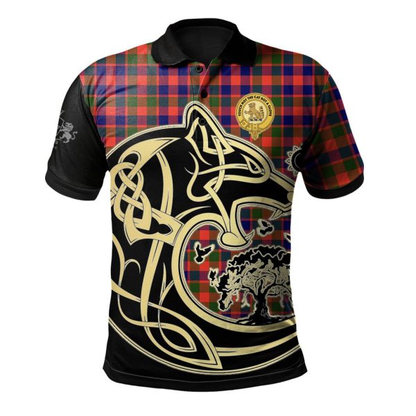 Gow Modern Tartan Polo Shirt Viking Wolf Online Hot Sale