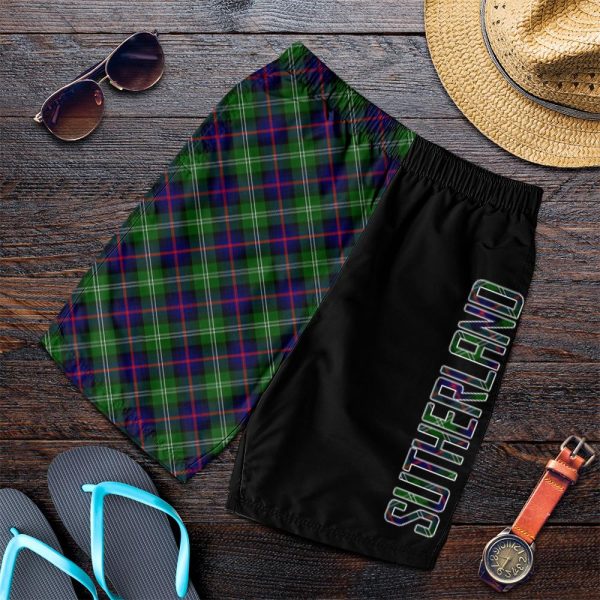 Sutherland Modern Tartan Crest Men s Short - Cross Style Cheap