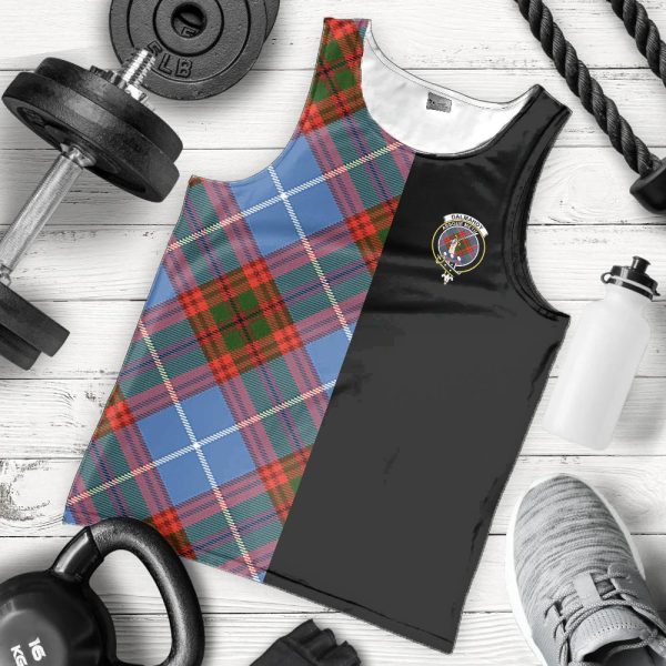 Dalmahoy Tartan Crest Men s Tank Top - Cross Style For Sale