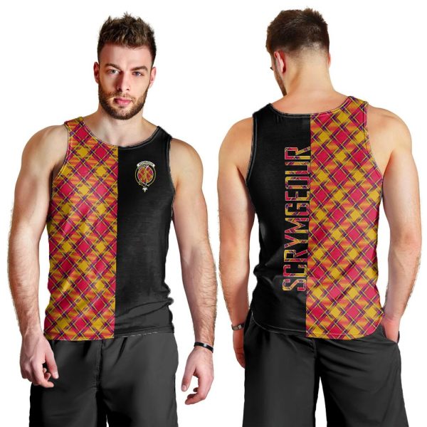 Scrymgeour Tartan Crest Men s Tank Top - Cross Style Online Hot Sale - Image 2