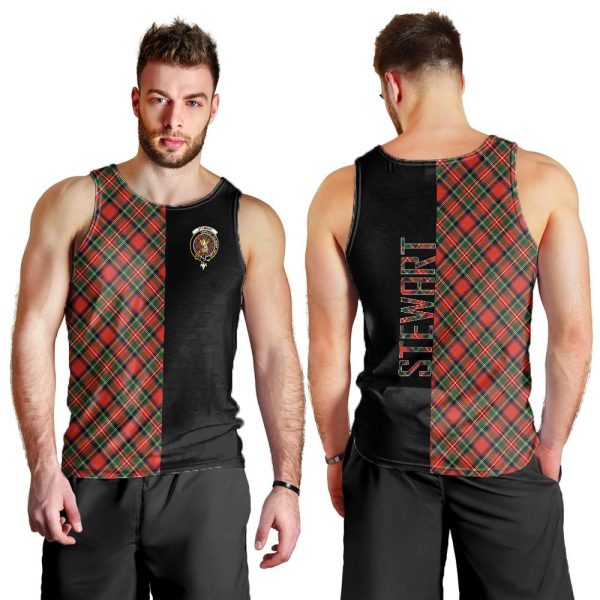 Stewart Royal Modern Tartan Crest Men s Tank Top - Cross Style Sale - Image 2