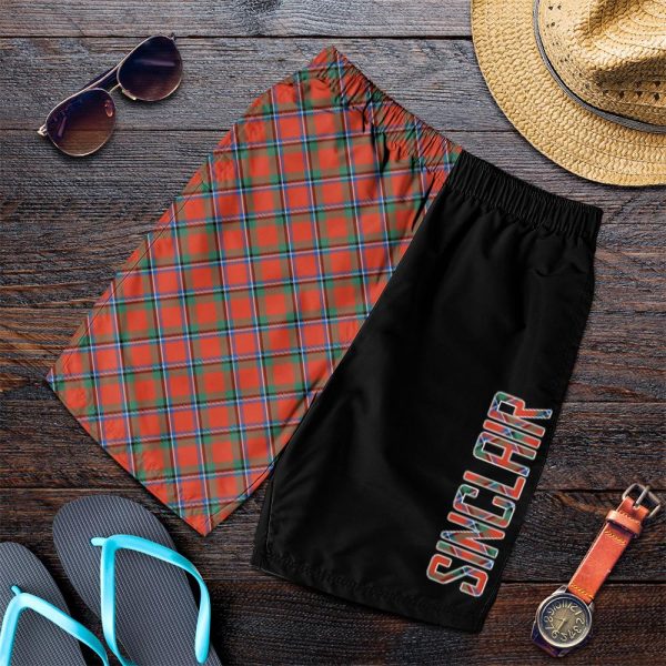 Sinclair Ancient Tartan Crest Men s Short - Cross Style Hot on Sale