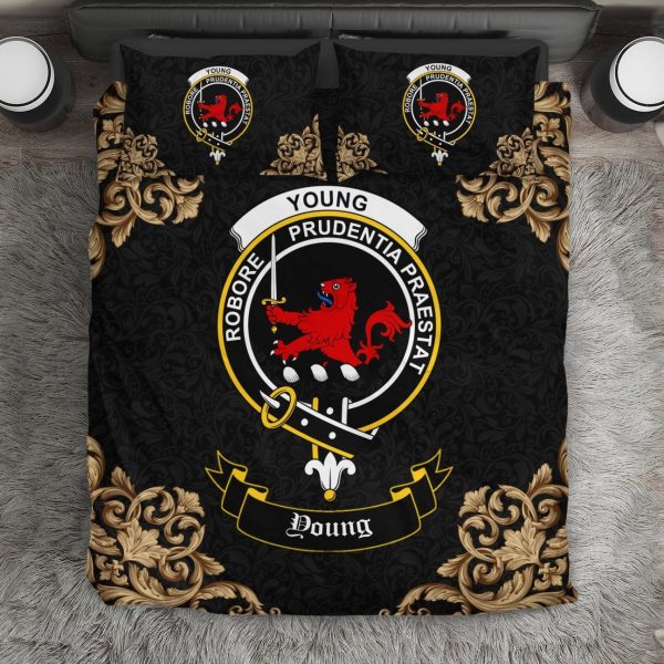 Young Crest Black Bedding Set For Cheap