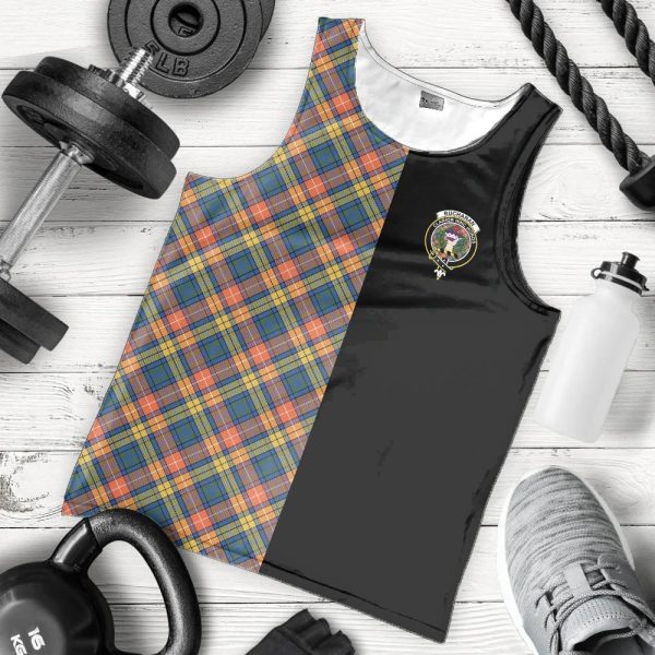 Buchanan Ancient Tartan Crest Men s Tank Top - Cross Style Cheap