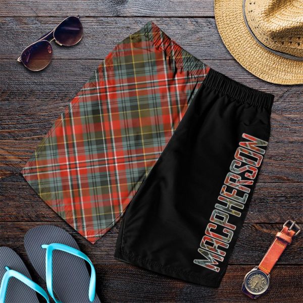 MacPherson Weathered Tartan Crest Men s Short - Cross Style For Sale