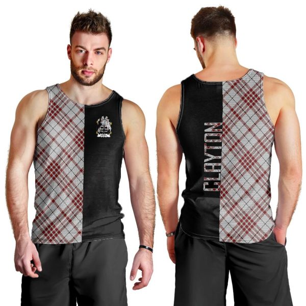 Clayton Tartan Crest Men s Tank Top - Cross Style Online Hot Sale - Image 2