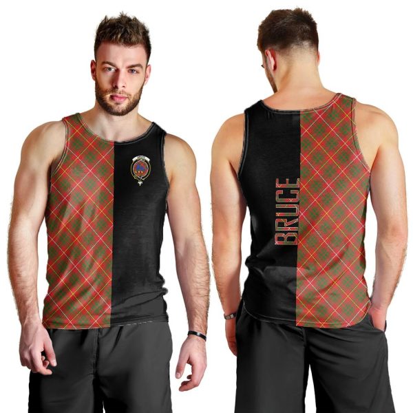 Bruce Modern Tartan Crest Men s Tank Top - Cross Style For Sale - Image 2