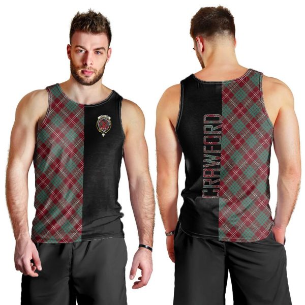 Crawford Modern Tartan Crest Men s Tank Top - Cross Style Online now - Image 2