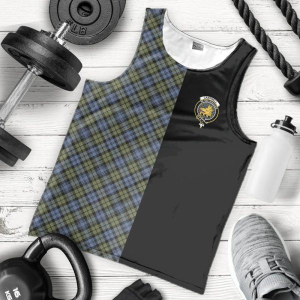 Campbell Faded Tartan Crest Men s Tank Top - Cross Style Fashion