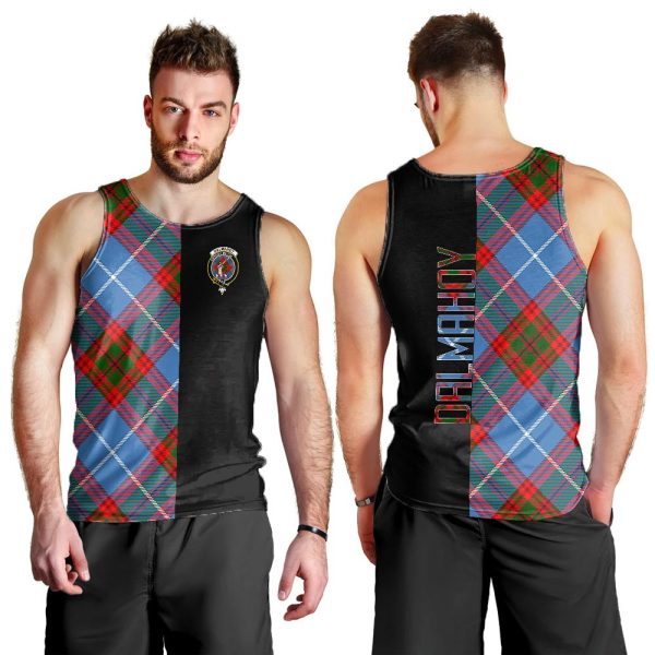 Dalmahoy Tartan Crest Men s Tank Top - Cross Style For Sale - Image 2