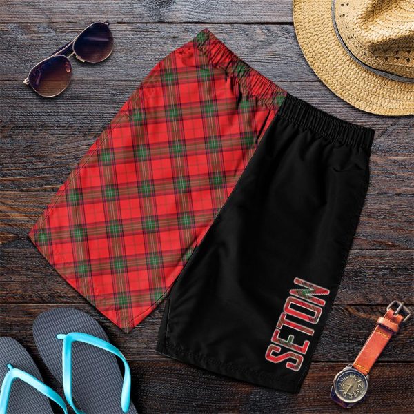 Seton Hunting Modern Tartan Crest Men s Short - Cross Style Sale