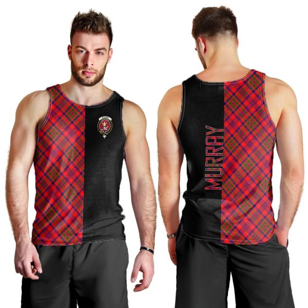 Murray of Tulloch Modern Tartan Crest Men s Tank Top - Cross Style Hot on Sale - Image 2